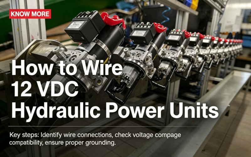 Cómo cablear unidades de potencia hidráulica de 12 VDC
