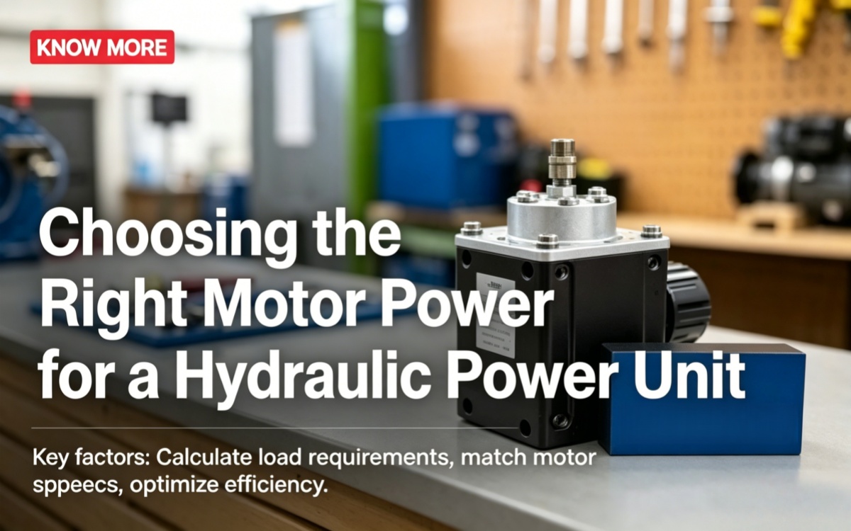Choosing the Right Motor Power for a Hydraulic Power Unit