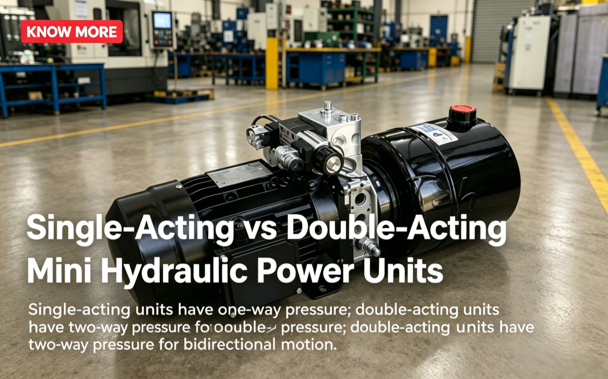 Single-Acting vs Double-Acting Mini Hydraulic Power Units