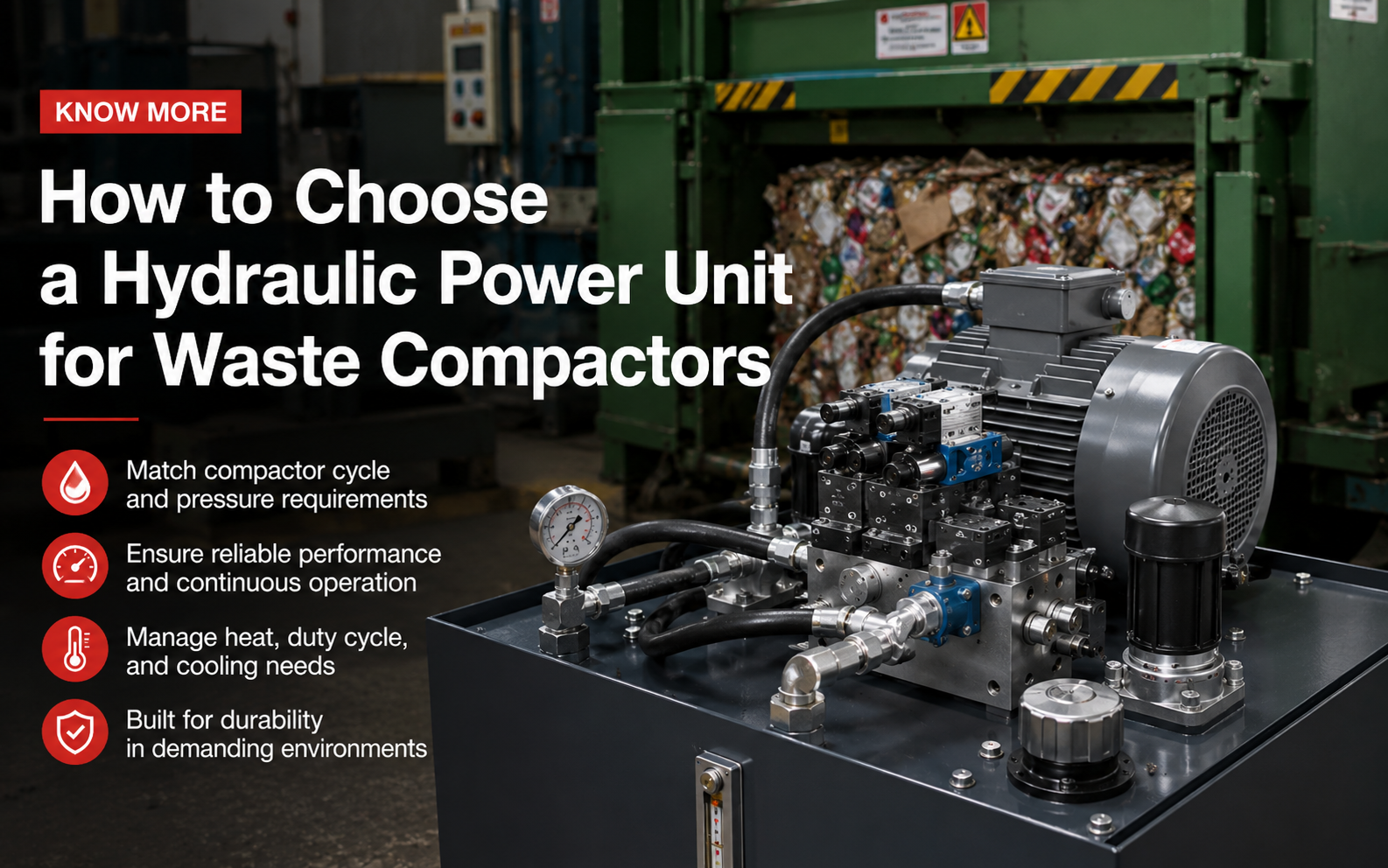 How to Choose a Hydraulic Power Unit for Waste Compactors