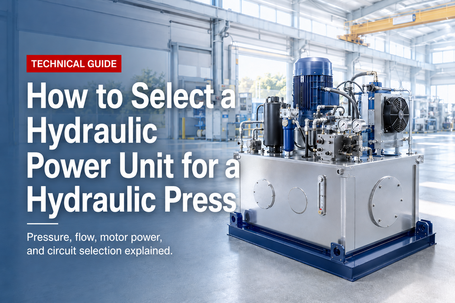 How to Select a Hydraulic Power Unit for a Hydraulic Press
