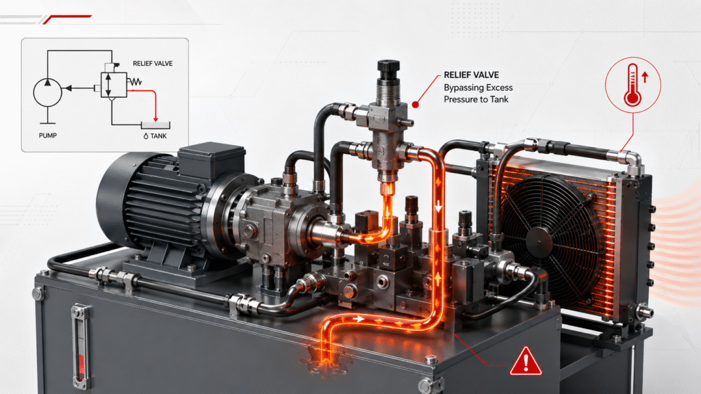 The Relief Valve Operates Continuously