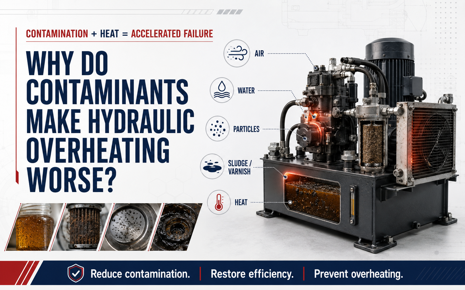 Why Do Contaminants Make Hydraulic Overheating Worse