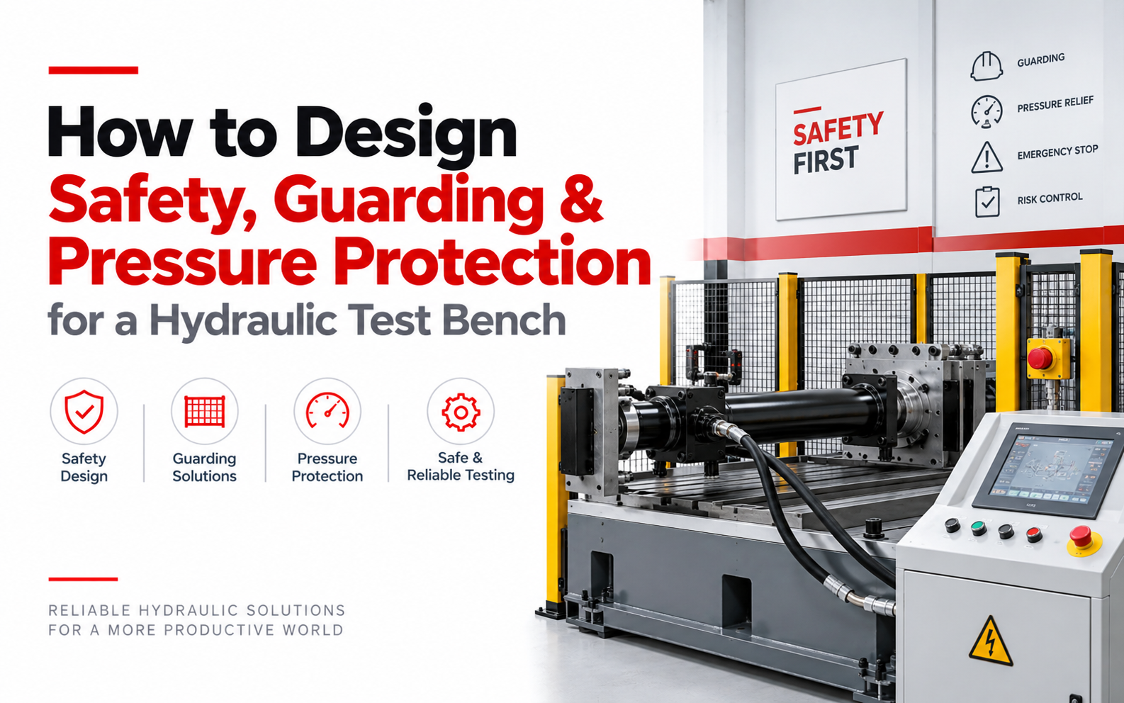 How to Design Safety, Guarding & Pressure Protection for a Hydraulic Test Bench