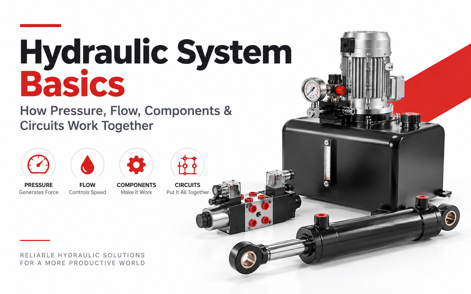 Hydraulic System Basics How Pressure Flow Components Circuits Work Together